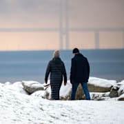 Snö i Malmö i början av januari.