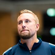 Ystad IF:s Anton Månsson inför handbollsmatchen i Handbollsligan herr mellan OV Helsingborg och Ystad IF den 13 september 2024 i Helsingborg. 