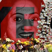 Minnesvägg för Savita Halappanavar i Dublin.