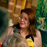 Ebba Östlin kort efter att hon petats som gruppledare för Socialdemokraterna i Botkyrka på lördagen.
