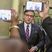 Talmannen i det amerikanska representanthuset – republikanen Mike Johnson.