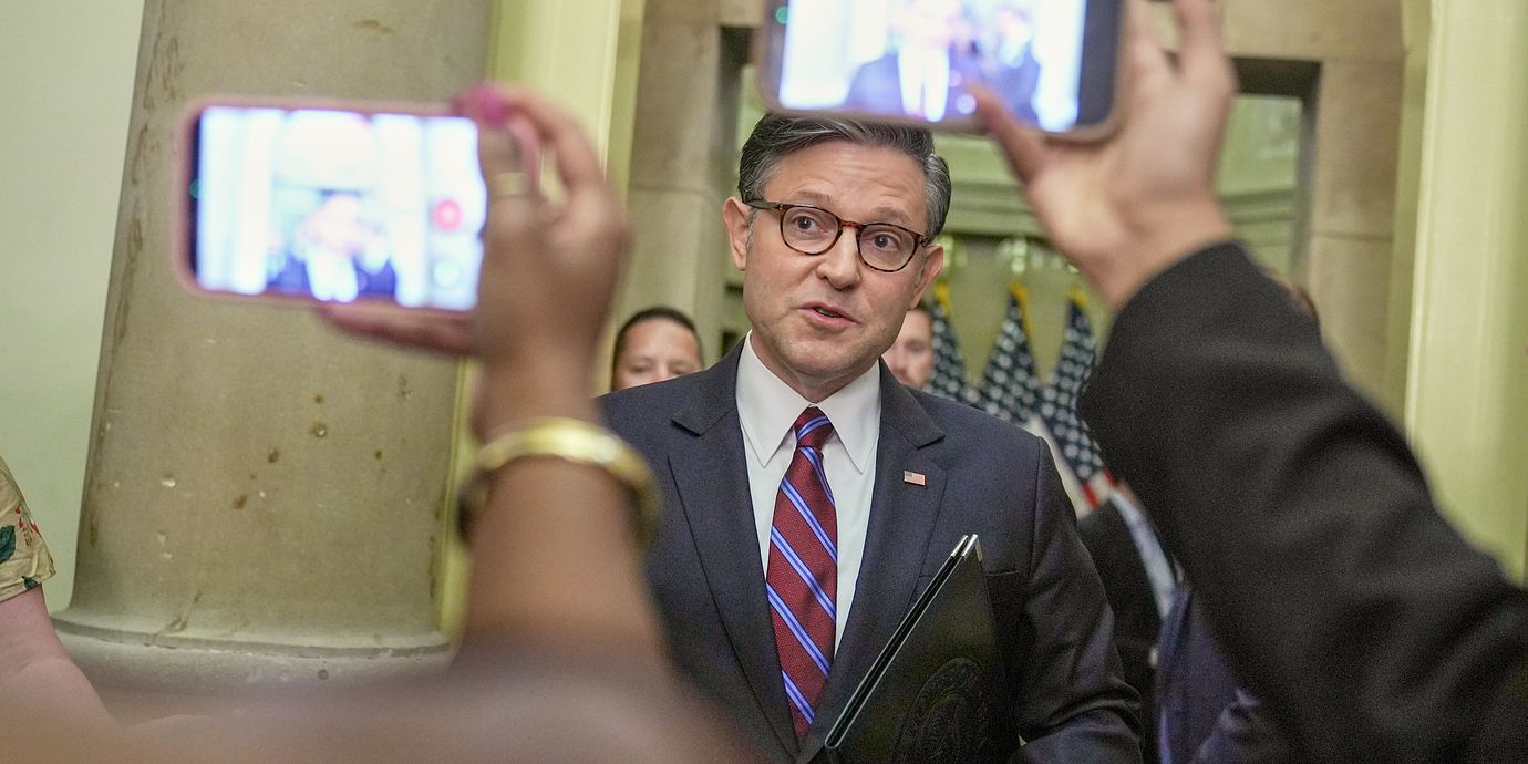 Talmannen i det amerikanska representanthuset – republikanen Mike Johnson.