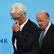 Luis de Guindos med ECB-chefen Christine Lagarde.