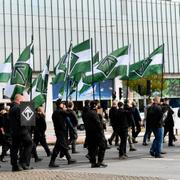 Bild från den tillståndslösa demonstrationen i Göteborg på söndagen.