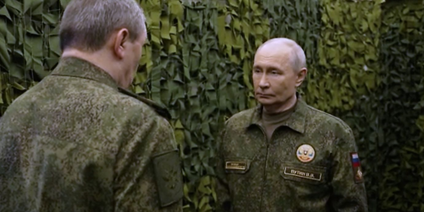 Valerij Gerasimov och Vladimir Putin.