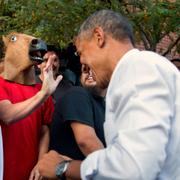 Obama möter folket i Denver.