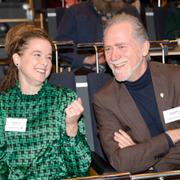 Amanda Lind och Daniel Helldén på Miljöpartiets kongress i november.