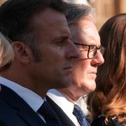 Brigitte och Emmanuel Macron tillsammans med Victoria och Keir Starmer vid statsbesöket i London i juli