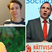 Magda rasmusson, Lorentz Tovatt. Stefan Löfven och Åsa Romson.