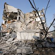 Förstörelse i Tyr i södra Libanon.