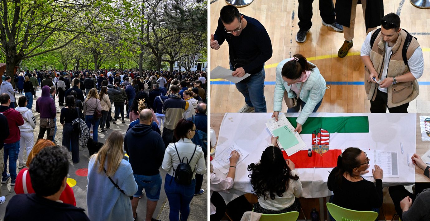 Röstning i Budapest.