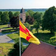 Svenska kyrkans flagga. 