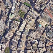 Illustrationsbild, högupplöst satellitbild av Manhattan.