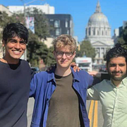 Anyspheres grundare Aman Sanger, Arvid Lunnemark, Sualeh Asif och Michael Truell. Svenske Lunnemark (andra från vänster) lämnade Anysphere förra året men behöll 4,5 procent av aktierna.