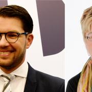 Jimmie Åkesson och Lena Mellin.