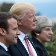 Emmanuel Macron, Donald Trump, Theresa May.