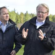 Arkivbild, statsminister Stefan Löfven och försvarsminister Peter Hultqvist.