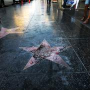 Donald Trumps stjärna vandaliserad i Hollywood 2018