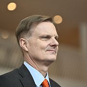 Swedbanks vd Jens Henriksson efter en pressträff där delårsrapporten presenterades.