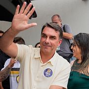 Flávio Bolsonaro på valdagen.