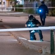 Polis på plats i Malmö. 