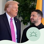 USA:s Donald Trump och Ukrainas Volodymyr Zelenskyj.