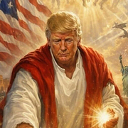 Bilden Trump lade ut på Truth Social, som han själv hävdar föreställer honom själv som läkare.