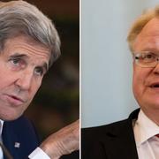 John Kerry och Peter Hultqvist. Arkivbild.