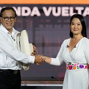 Roberto Sanchez och Keiko Fujimori.