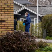 Polis i Korsør under söndagen. 