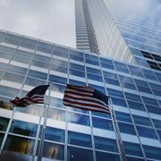 USA:s flagga utanför Goldman Sachs kontor på Manhattan.