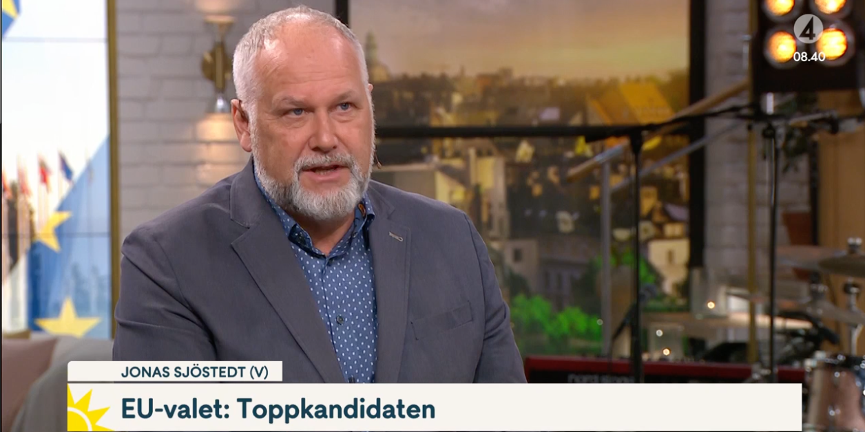 Jonas Sjöstedt (V) i TV4:s Nyhetsmorgon.