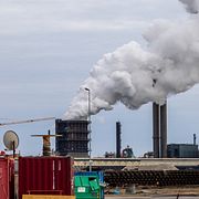 SSAB:s nya stålverksbygge i Luleå.
