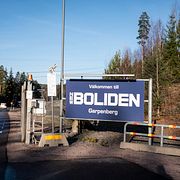 Infart till Boliden Garpenberg.