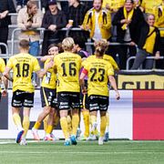 Elfsborgsspelarna jublar.