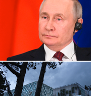 Cyril Ramaphosa, Vladimir Putin, internationella brottmålsdomstolen ICC i Haag (Arkivbilder) TT