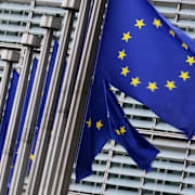 EU-flaggor utanför huvudkontoret i Bryssel.