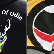 Arkivbilder: Soldiers of Odin och AFA:s märken.