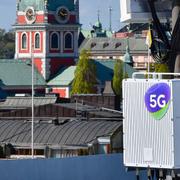 Bild från invigningen av det första stora publika 5G-nätet i Sverige, i Stockholm 2020.