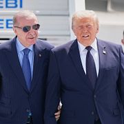 Turkiets och USA:s presidenter Recep Tayyip Erdogan och Donald Trump.