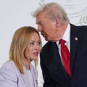 USA:s president Donald Trump och Italiens premiärminister Giorgia Meloni i oktober 2025.