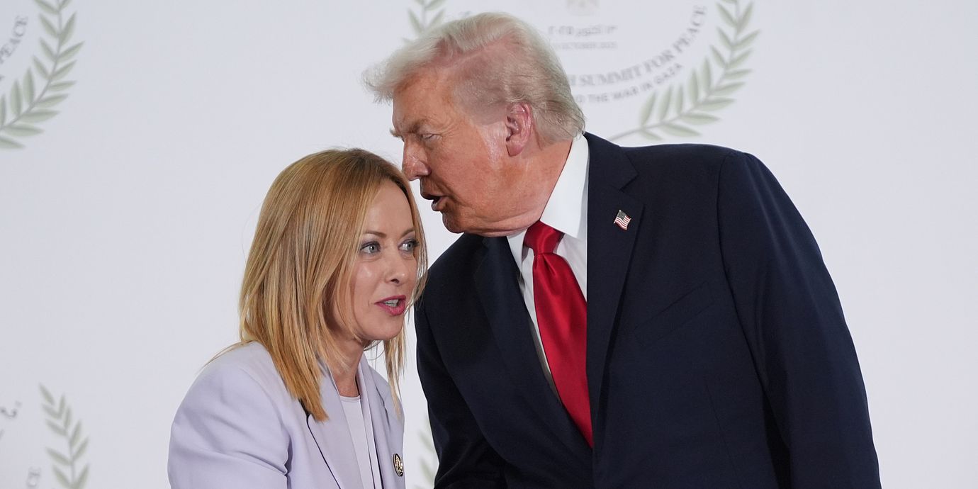 USA:s president Donald Trump och Italiens premiärminister Giorgia Meloni i oktober 2025.