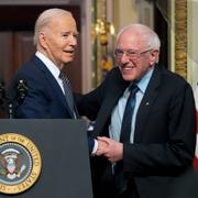 Joe Biden och Bernie Sanders. 