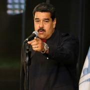 Nicolás Maduro under en presskonferens på måndagen.