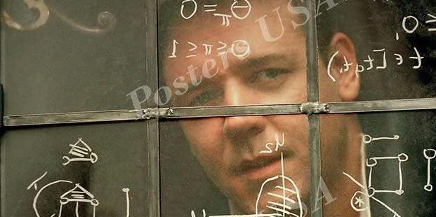 Filmaffisch från ”A beautiful mind” från 2001. Universal