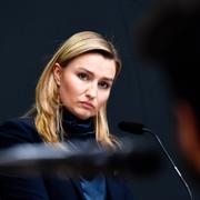 Energi- och näringsminister Ebba Busch håller pressbriefing för att ge en lägesuppdatering om regeringens arbete på energiområdet i oktober. 