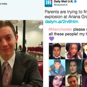 Youtubeprofilen John/Patreo och ett collage där bilder på försvunna blandats med bilder på Youtube-profiler. Daily Mail var en av tidningarna som spred collaget.