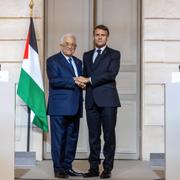 Abbas och Macron.