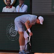 Jannik Sinner under matchen.