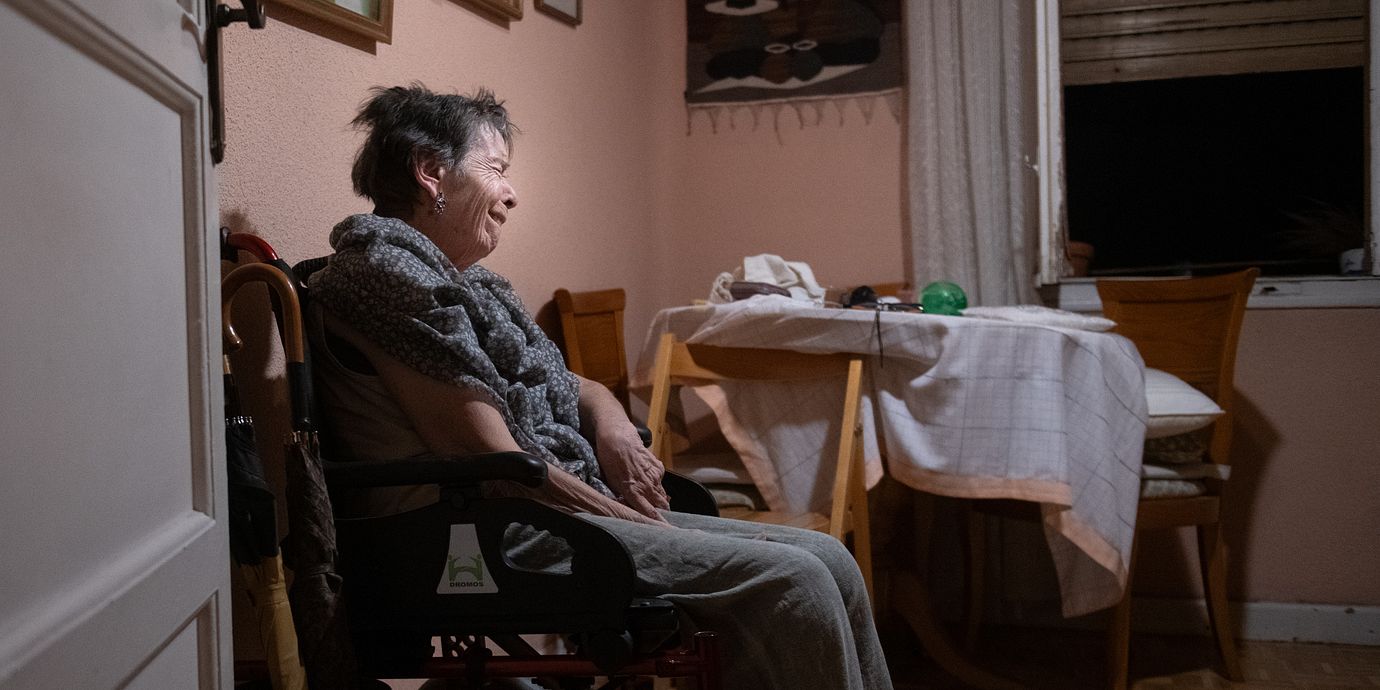 87-åriga Maricarmen har blivit en symbol för Spaniens bostadskris.